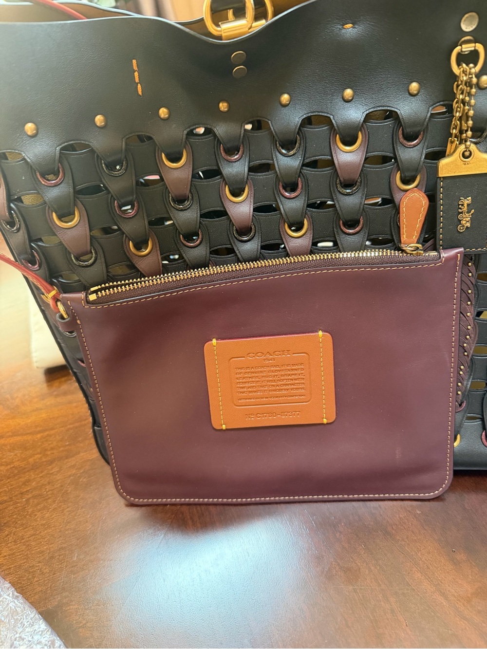 Coach Rare 1941 Leather ROGUE Chain Link Tote - Picture 11 of 13